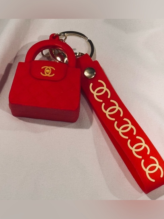 Source Unknown Handbags - Red Mini Purse Keychain Wristlet Silicone Bag Charm Keyring NWOT